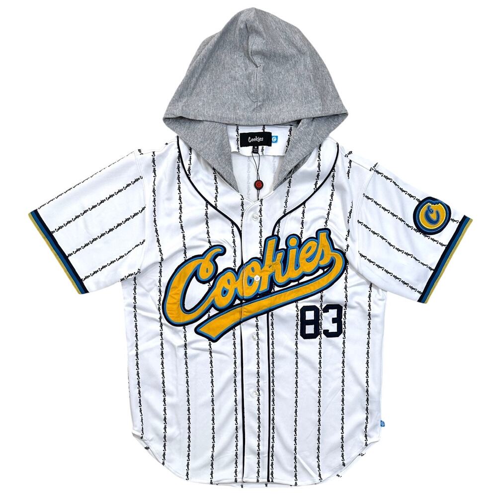 Cookies SF Clothing Mens Puttin In Work Embroidered Hooded Baseball Jersey Shirt
